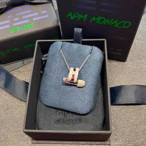 APM Monaco Multicolor Safety Pin Adjustable Necklace - Picture 4 of 5